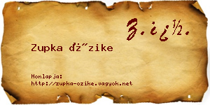 Zupka Őzike névjegykártya